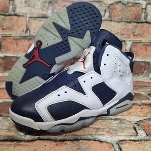 Nike Air Jordan Retro 6 GS Olimpic 2024 Kids size 6.5Y Women's size 8